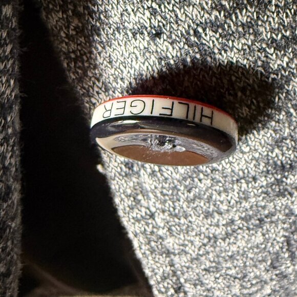 NWOT TOMMY HILFIGER Blazer Jacket Size 12 Navy Heathered Elbow Patches Lined - Picture 5 of 12